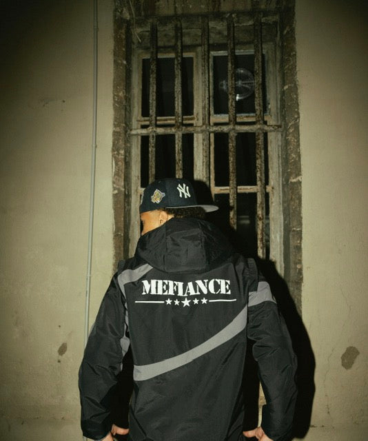 Black on Grey Windbreaker